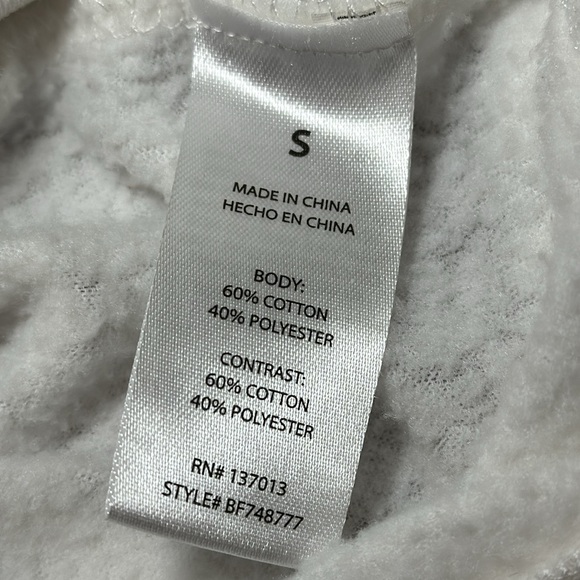 WILDFOX “Pizza Never Lies” Oversized Cotton Blend Sweatshirt WHITE / SMALL - Picture 9 of 11